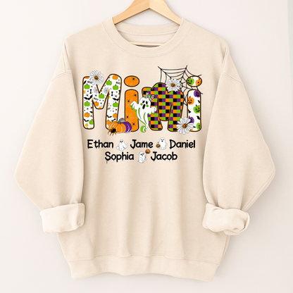 Halloween Mimi Custom Grandma And Grandkids Spooky Shirt