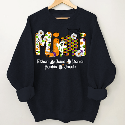 Halloween Mimi Custom Grandma And Grandkids Spooky Shirt