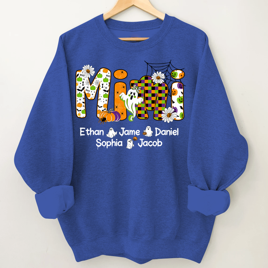 Halloween Mimi Custom Grandma And Grandkids Spooky Shirt