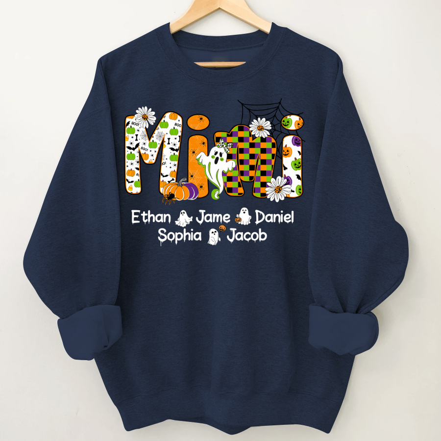 Halloween Mimi Custom Grandma And Grandkids Spooky Shirt