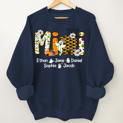 Halloween Mimi Custom Grandma And Grandkids Spooky Shirt