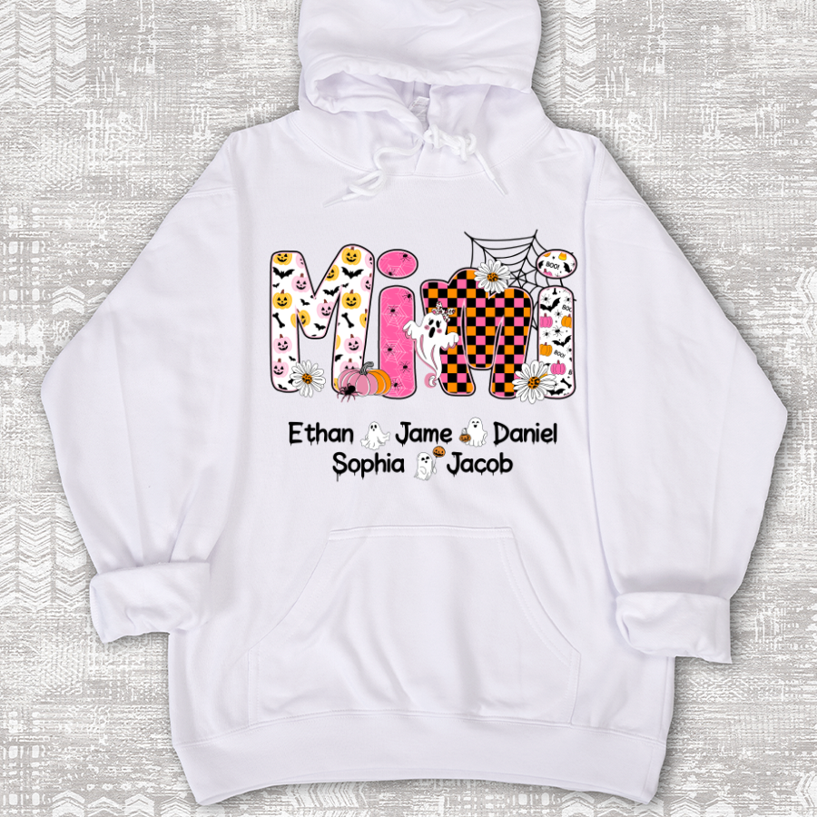Halloween Mimi Pumpkins Boo Custom Grandma And Grandkids  Shirt
