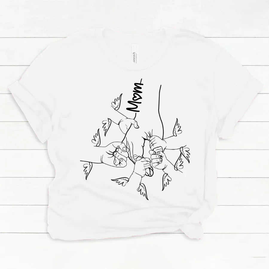 Hands Kids Mom Angle Wings Classic Canvas