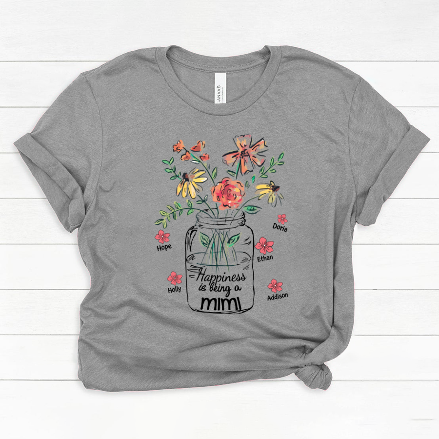 Happiness Is Being A Mimi Water Flowers Classic Canvas