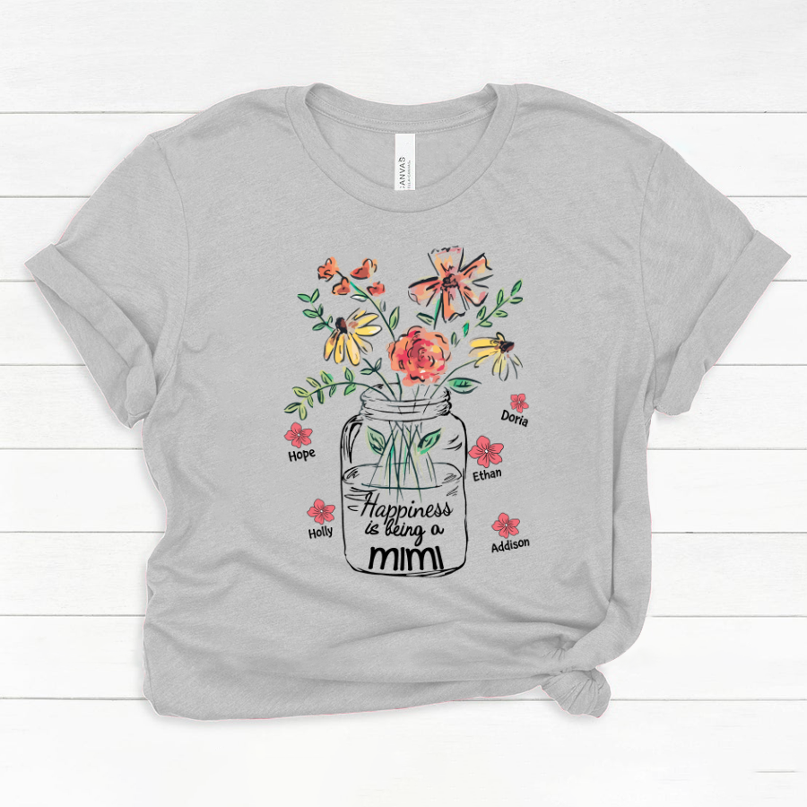 Happiness Is Being A Mimi Water Flowers Classic Canvas