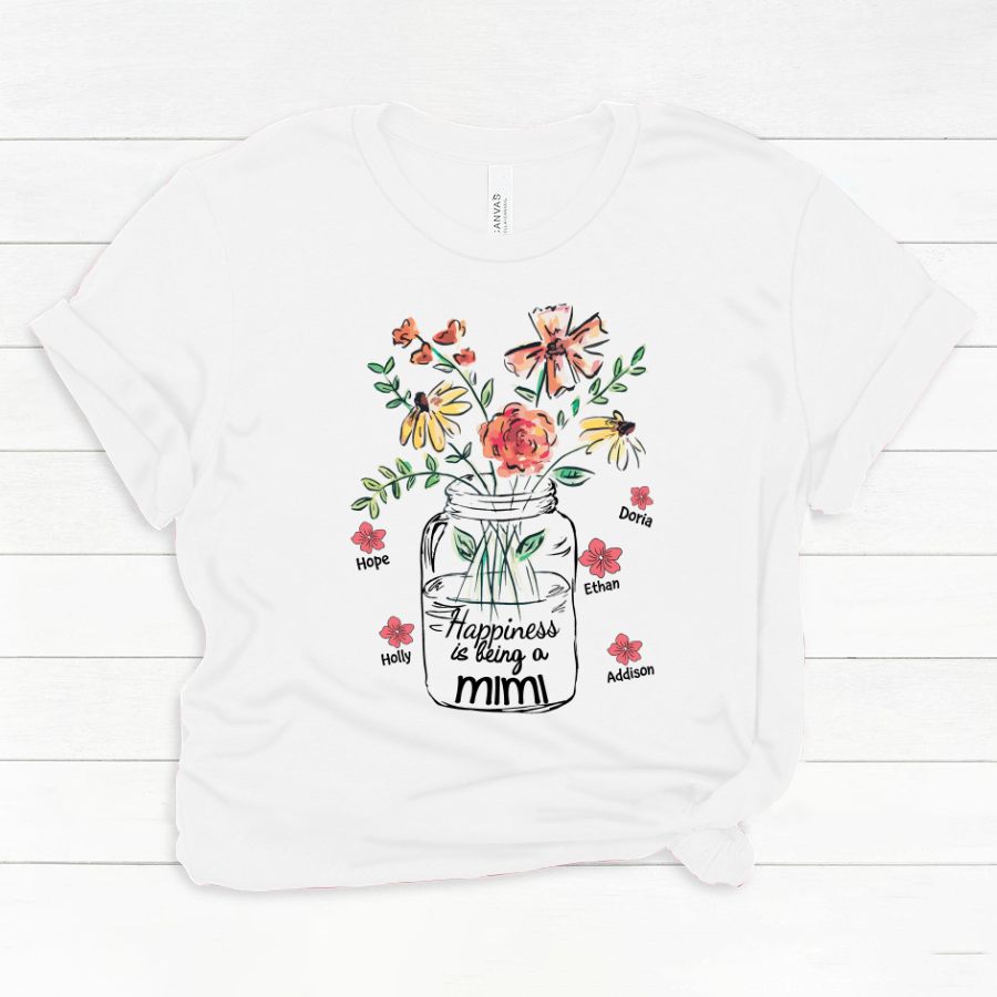 Happiness Is Being A Mimi Water Flowers Classic Canvas