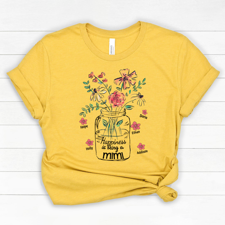 Happiness Is Being A Mimi Water Flowers Classic Canvas
