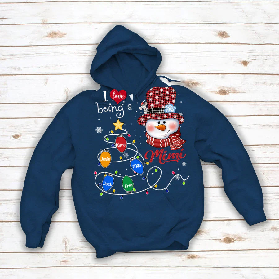 I Love Being A Mimi Snowman Christmas 2022 Hoodie