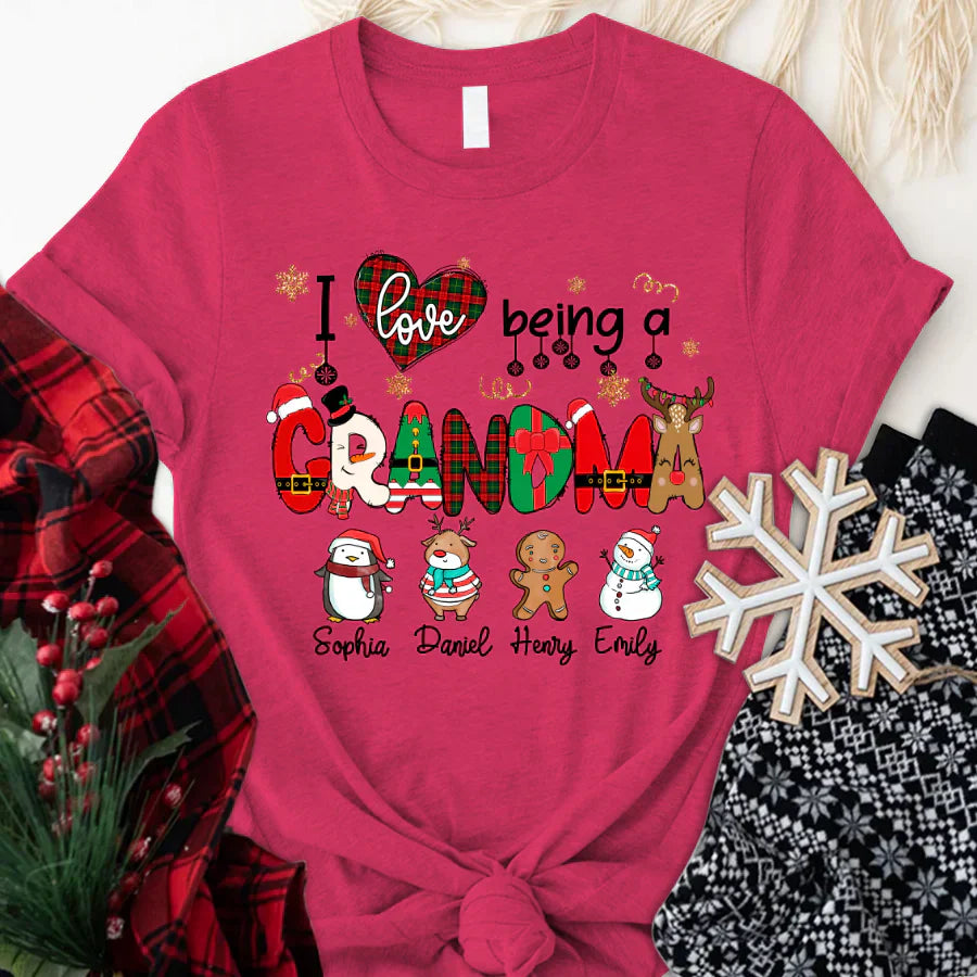 I love Being A Grandma Christmas CTL01 T-Shirt