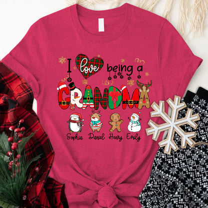 I love Being A Grandma Christmas CTL01 T-Shirt