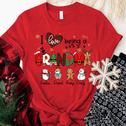 I love Being A Grandma Christmas CTL01 T-Shirt