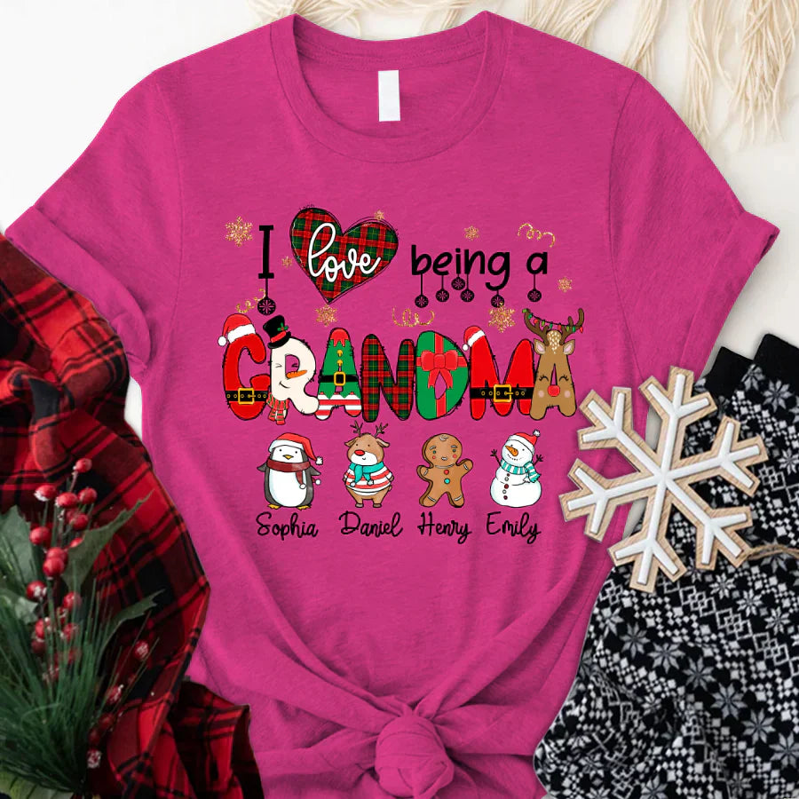 I love Being A Grandma Christmas CTL01 T-Shirt
