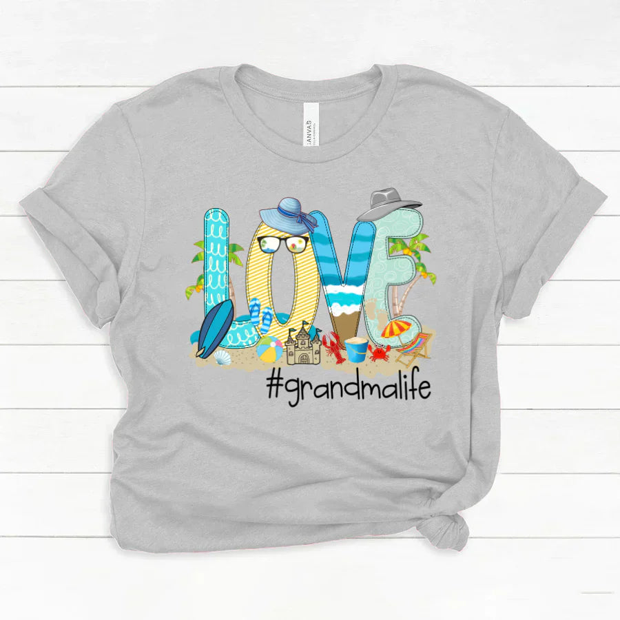 Love Beach Grandma Life Classic Canvas