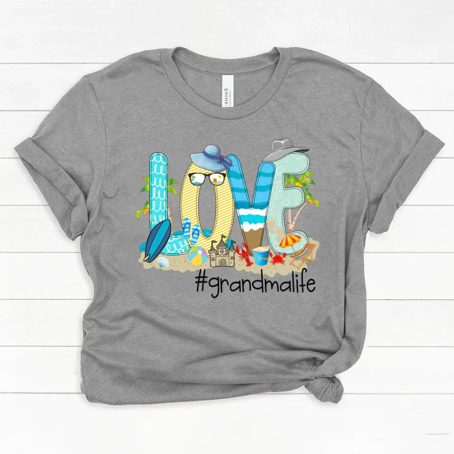 Love Beach Grandma Life Classic Canvas