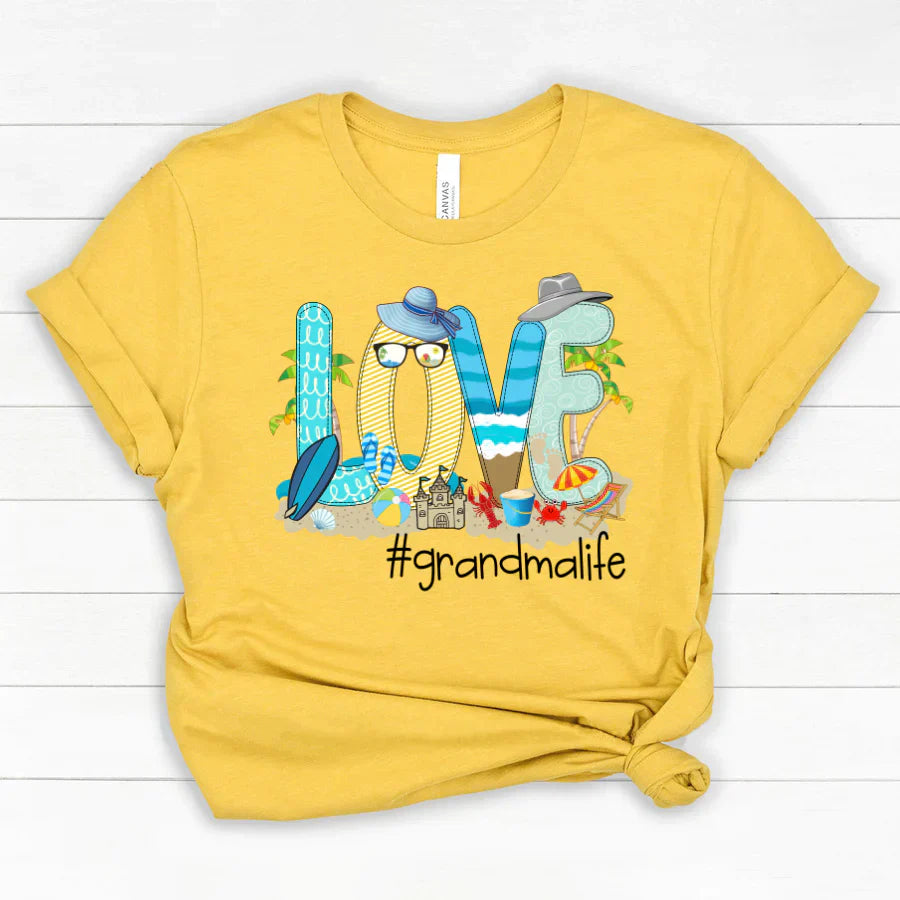 Love Beach Grandma Life Classic Canvas