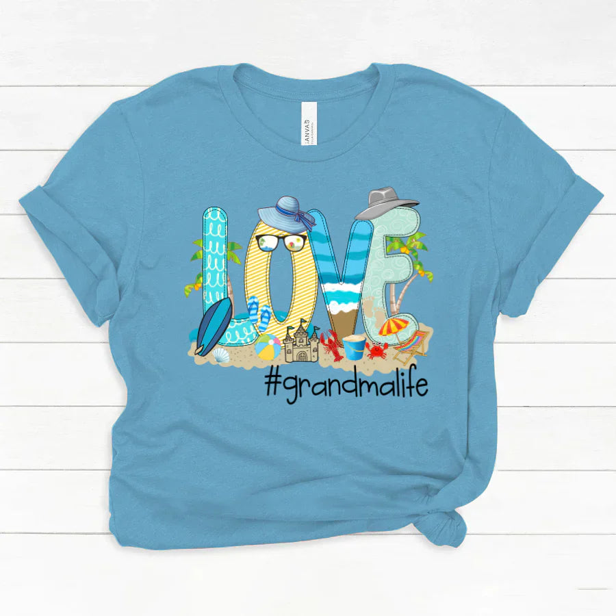 Love Beach Grandma Life Classic Canvas