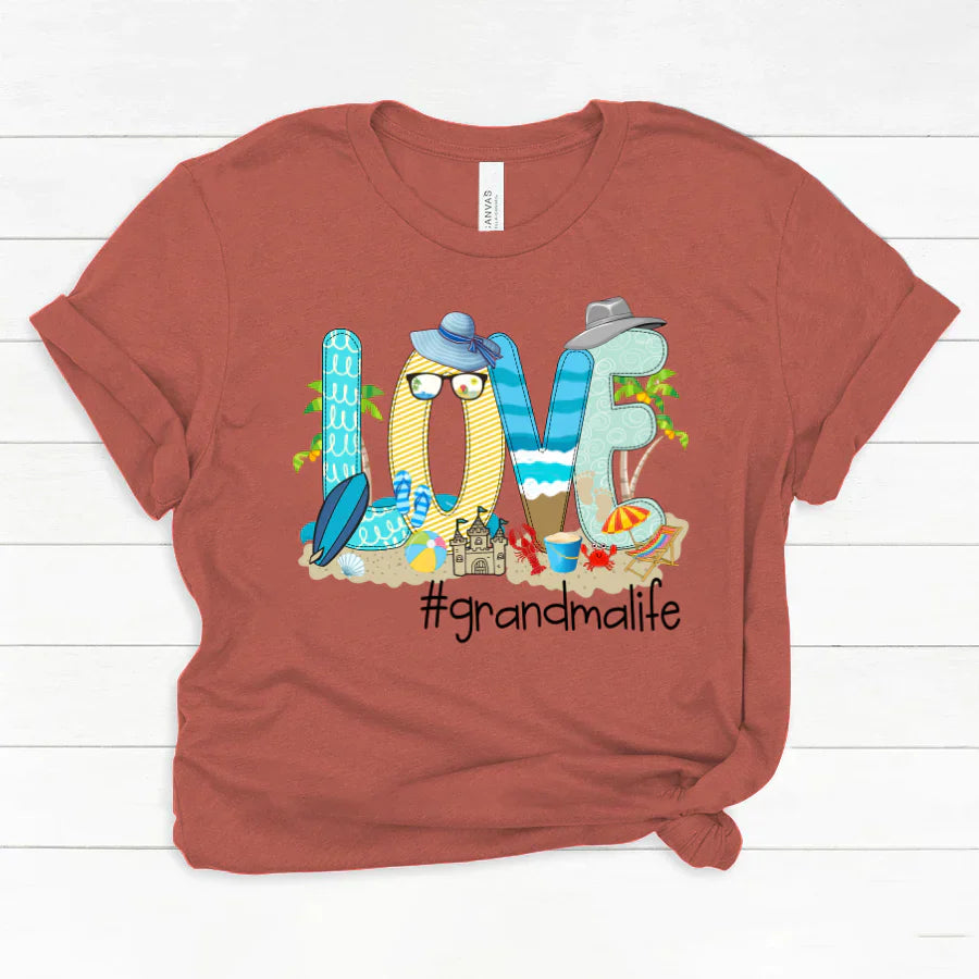 Love Beach Grandma Life Classic Canvas