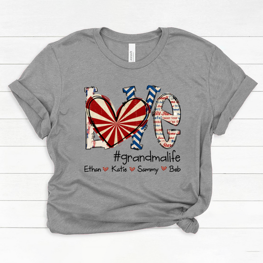 Love Grandma Baseball  And Grandkids, Love Baseball Grandma Iron On Classic Canvas