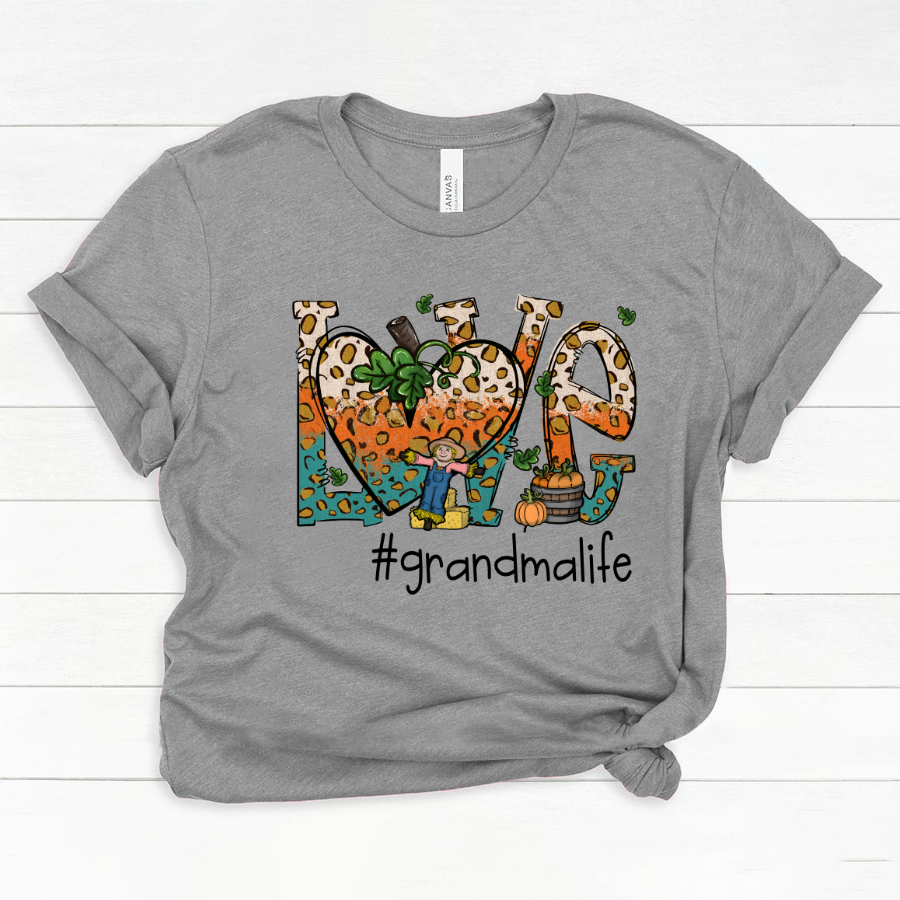 Love Grandmalife Leopard Leaves Pumpkin Classic Canvas