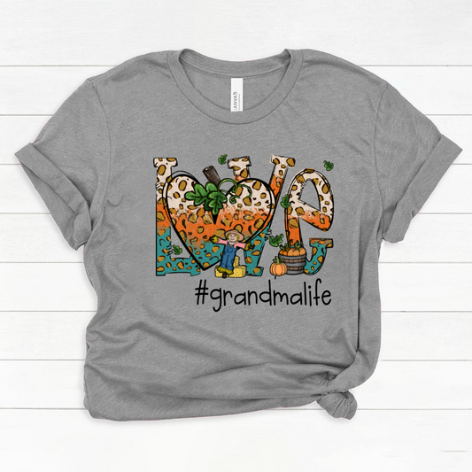 Love Grandmalife Leopard Leaves Pumpkin Classic Canvas
