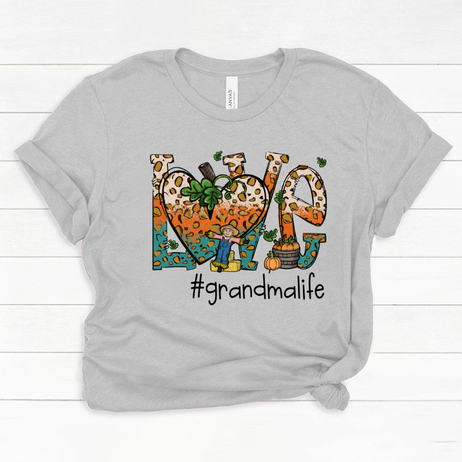 Love Grandmalife Leopard Leaves Pumpkin Classic Canvas