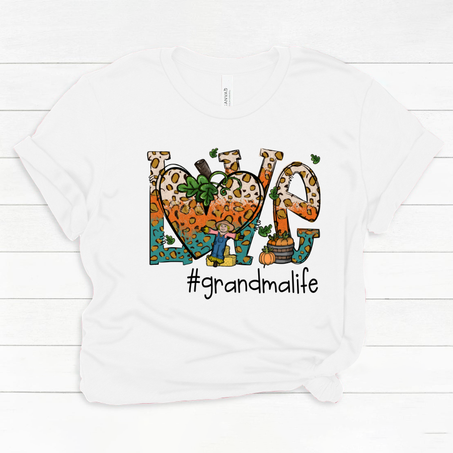Love Grandmalife Leopard Leaves Pumpkin Classic Canvas