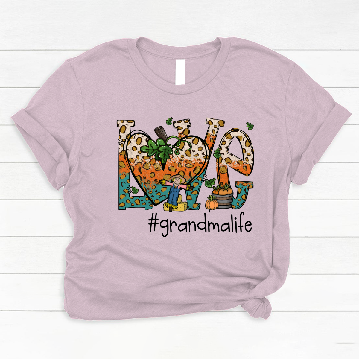 Love Grandmalife Leopard Leaves Pumpkin Classic Canvas