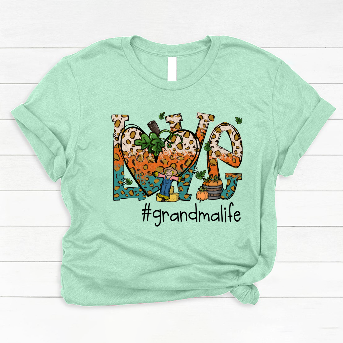 Love Grandmalife Leopard Leaves Pumpkin Classic Canvas