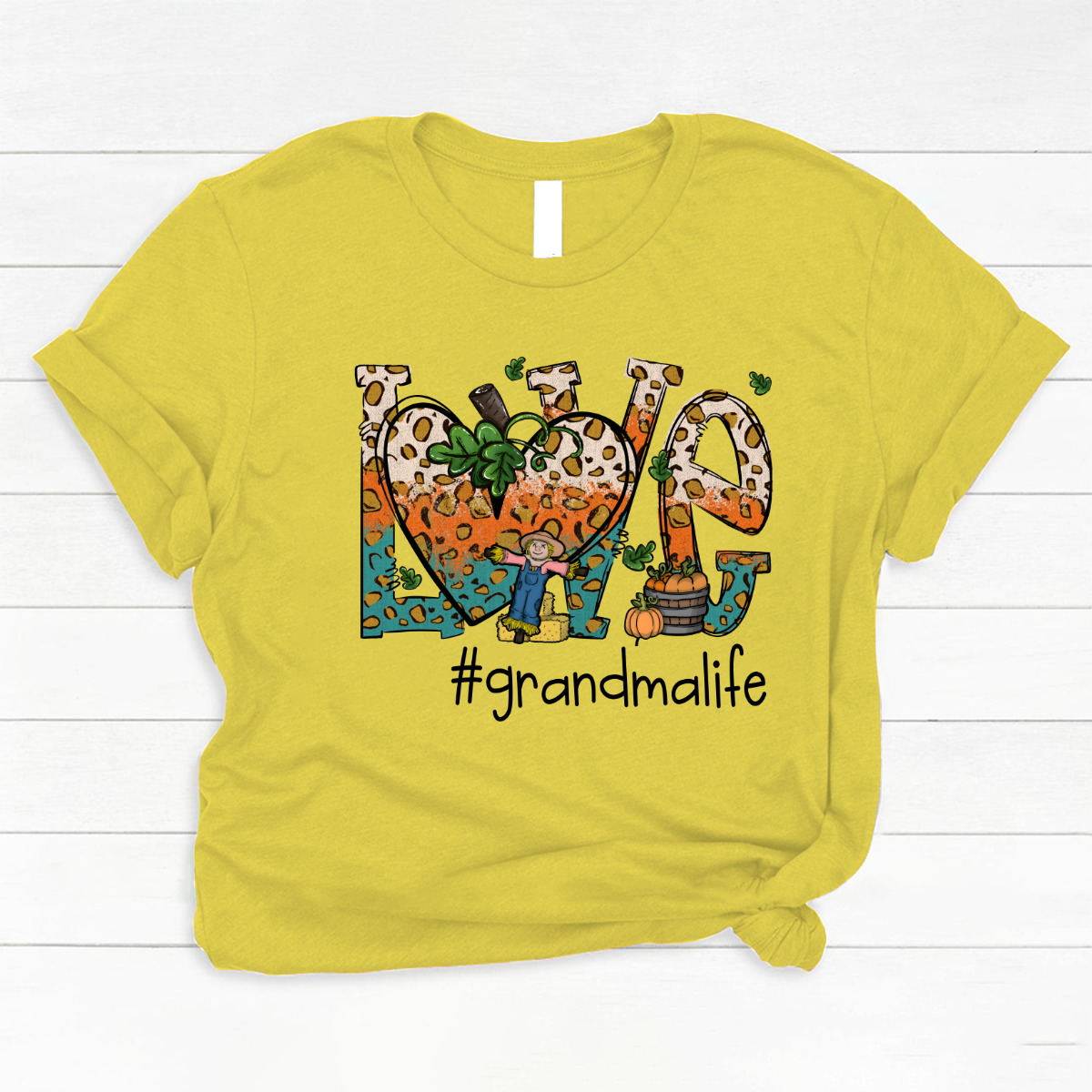 Love Grandmalife Leopard Leaves Pumpkin Classic Canvas