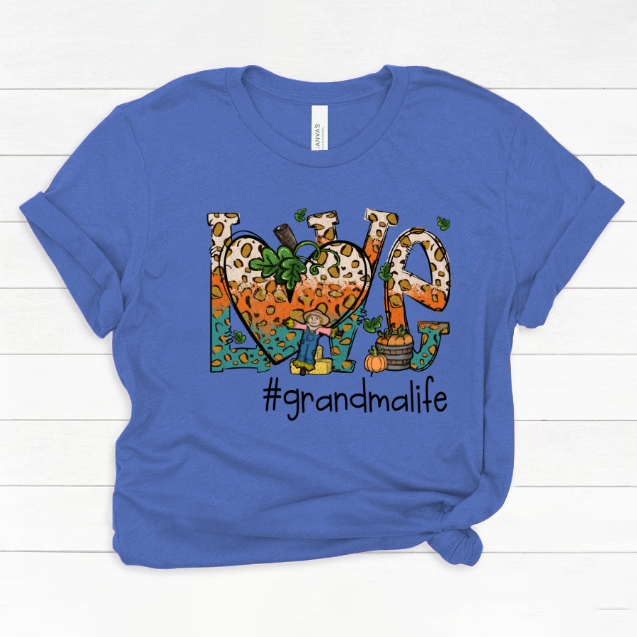 Love Grandmalife Leopard Leaves Pumpkin Classic Canvas