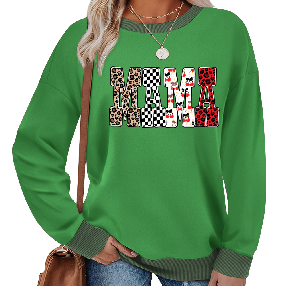 Trendy Mama Mini Nana Leopard Checker Cherry Letters Personalized Gift Shirt