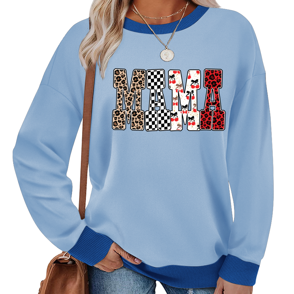 Trendy Mama Mini Nana Leopard Checker Cherry Letters Personalized Gift Shirt