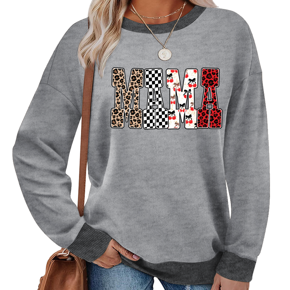 Trendy Mama Mini Nana Leopard Checker Cherry Letters Personalized Gift Shirt