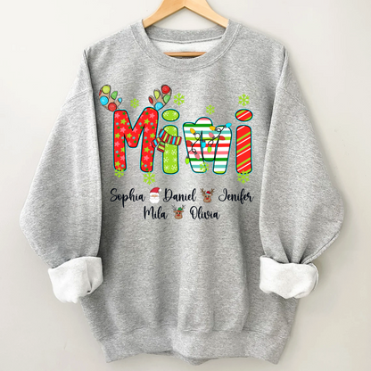 Merry Christmas Mimi Custom Grandma And Grandkids Shirt