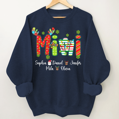 Merry Christmas Mimi Custom Grandma And Grandkids Shirt