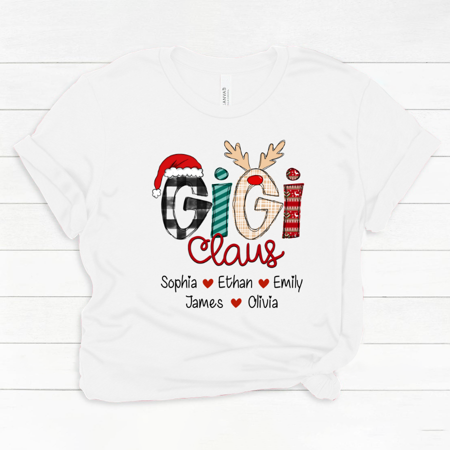 Merry Chistmas Gigi Claus With Grandkids CL01 Classic Canvas