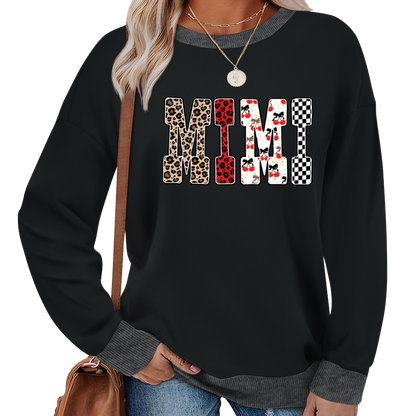 Trendy Mama Mini Nana Leopard Checker Cherry Letters Personalized Gift Shirt