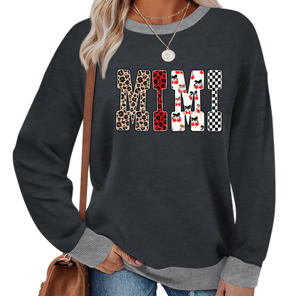 Trendy Mama Mini Nana Leopard Checker Cherry Letters Personalized Gift Shirt