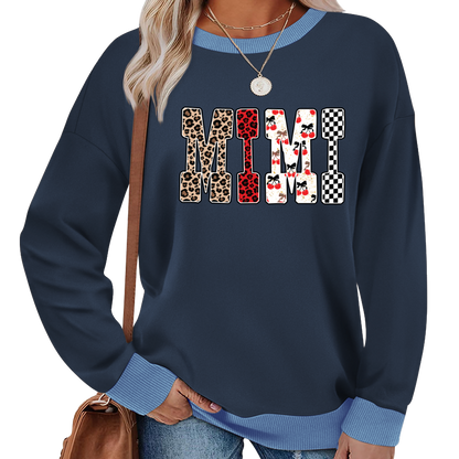 Trendy Mama Mini Nana Leopard Checker Cherry Letters Personalized Gift Shirt
