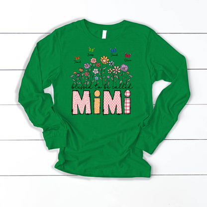 Mimi Floral And Butterfly Custom Mimi And Grandkids Gift For Mothers Day