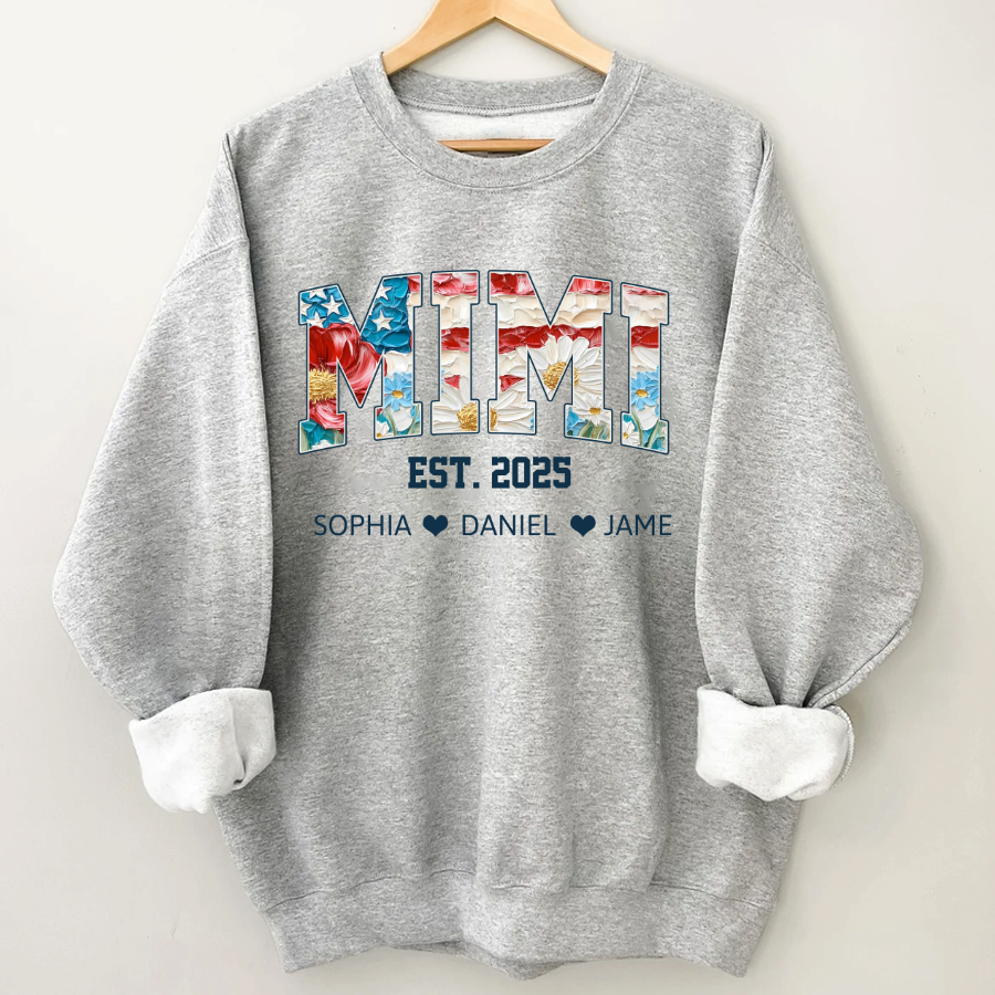 Mimi Flower America Flag Patriotic 4TH of July Gift