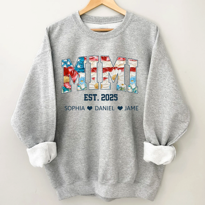 Mimi Flower America Flag Patriotic 4TH of July Gift