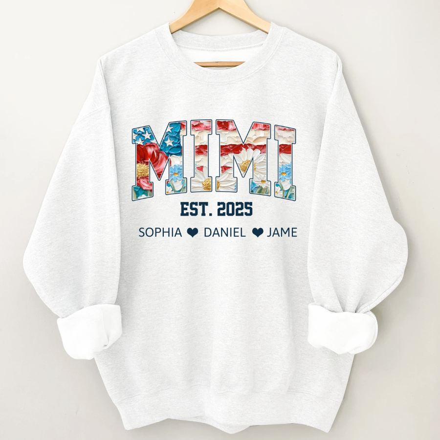 Mimi Flower America Flag Patriotic 4TH of July Gift
