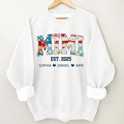 Mimi Flower America Flag Patriotic 4TH of July Gift