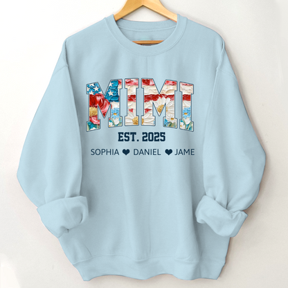 Mimi Flower America Flag Patriotic 4TH of July Gift