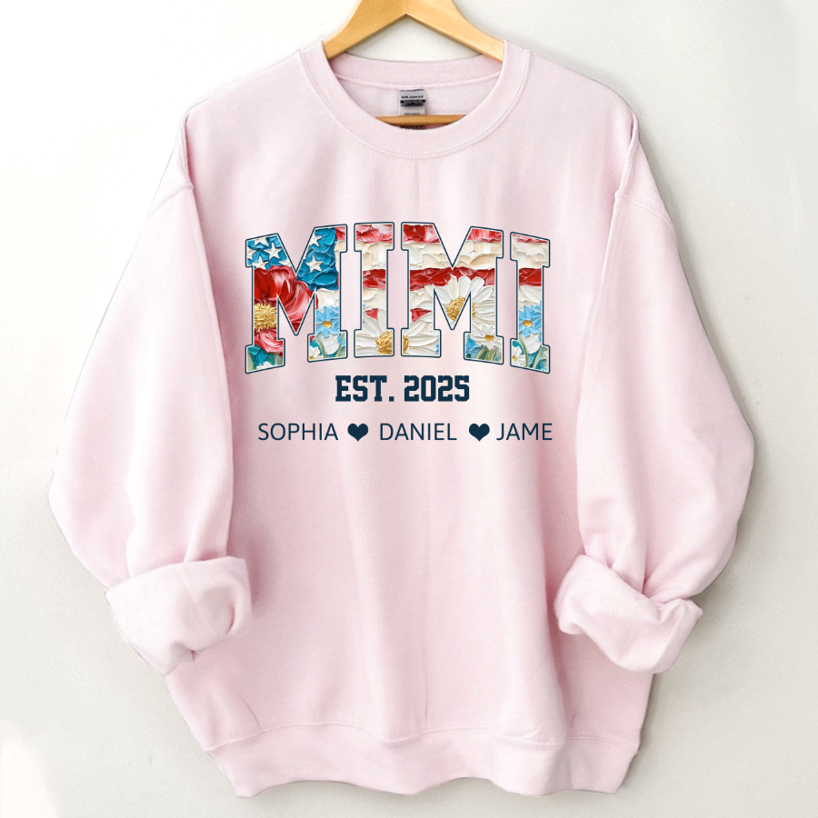 Mimi Flower America Flag Patriotic 4TH of July Gift