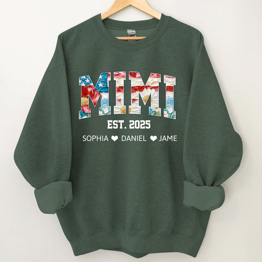 Mimi Flower America Flag Patriotic 4TH of July Gift