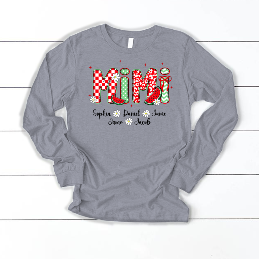 Mimi Watermelon And Grandkids Sweet Summer Time Shirt