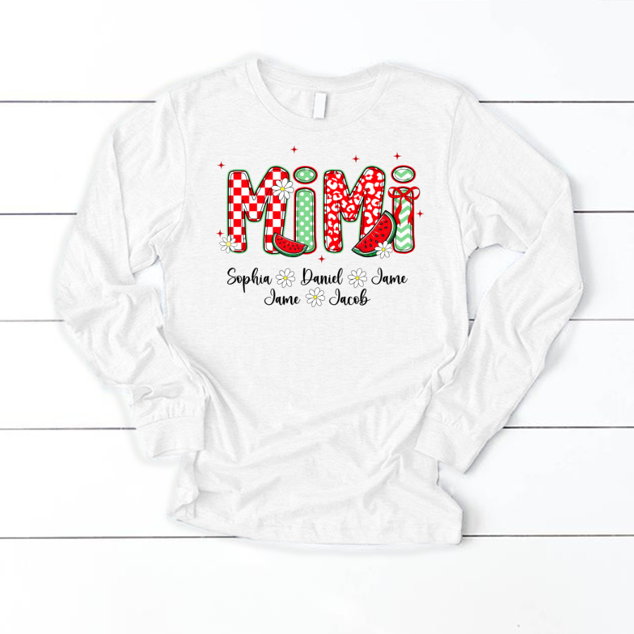Mimi Watermelon And Grandkids Sweet Summer Time Shirt