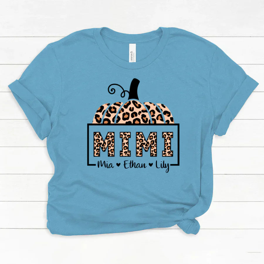 Mimi And Grandkids Pumpkin Leopard Classic Canvas